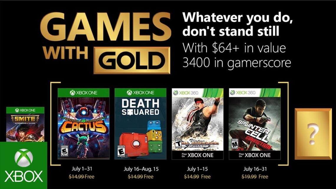 Divulgados jogos da Games with GOLD de julho de 2018