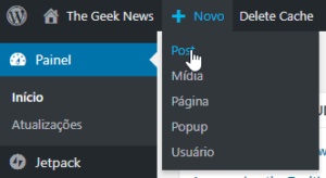 Criando um novo post