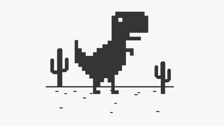 Jogo do Dinossauro do Google Chrome (Gameplay) 