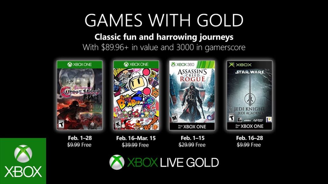Confira lista de Games With Gold de Fevereiro de 2019