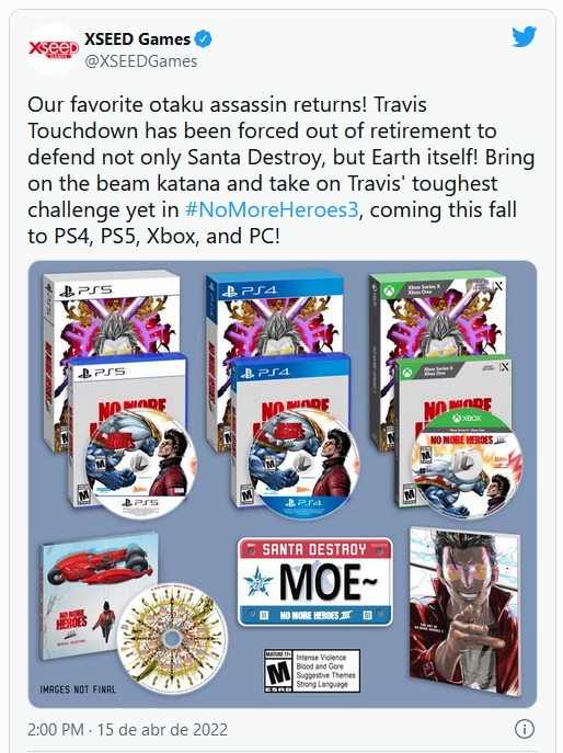No More Heroes Tweet