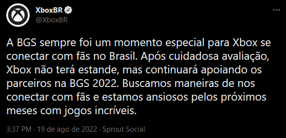 Xbox Br Tweet