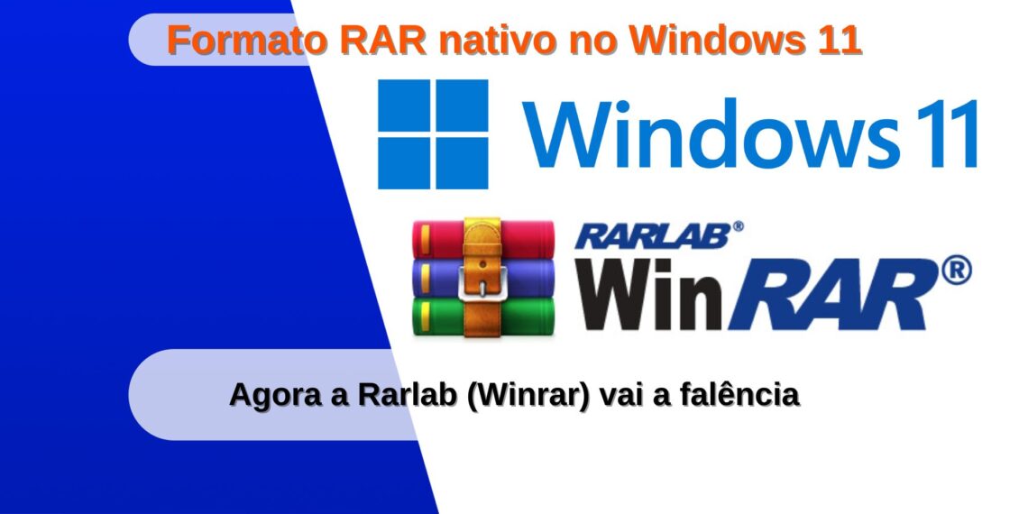 Windows 11 Logo - Credits: Microsoft e WinRAR Logo - Credits: Rarlab