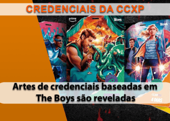 CCXP23 revela as artes das credenciais baseadas em The Boys