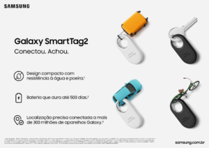 Imagem de divulgação da Galaxy SmartTag2